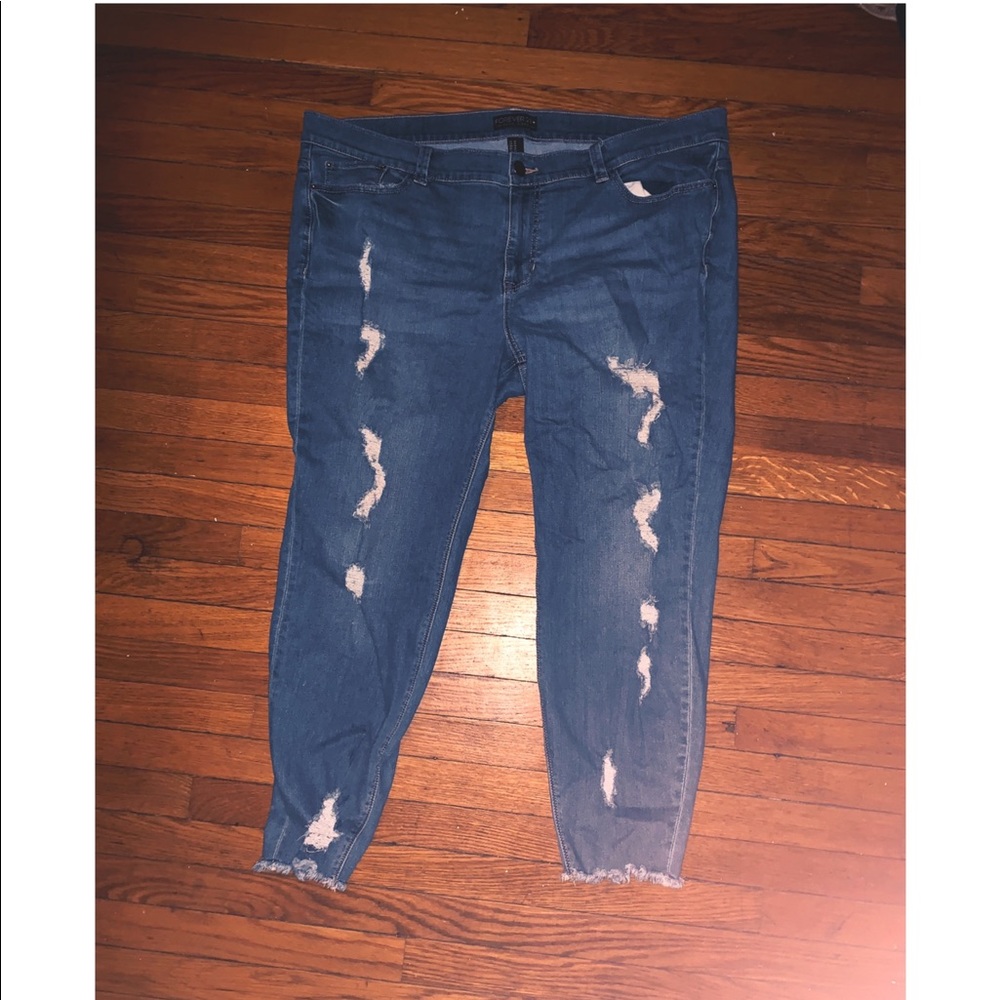 Forever 21+ Size 18 Distressed Jeans